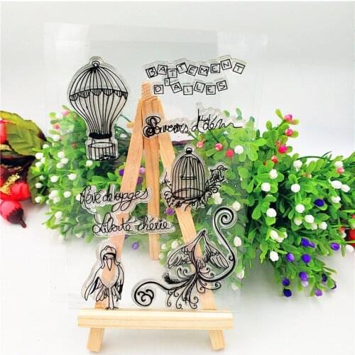 Hot selling hot air balloon transparent clear stamp / silicone seal roller stamp DIY scrapbook album / card production
