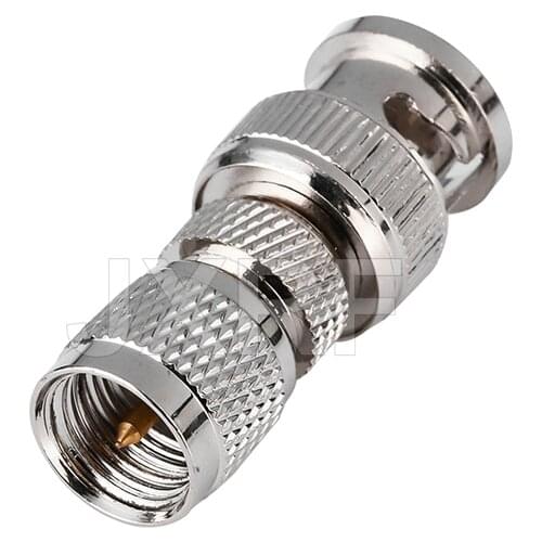 JX RF Connector BNC Male to Mini UHF Male Coaxial Adapter