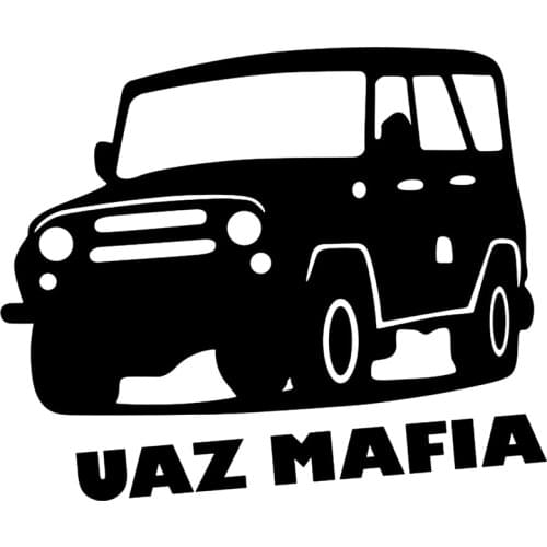 Hot Sell JDM UAZ MAFIA KK Vinyl Car-Sticker and Decal Car Bodyes Reflective Window Bodywork KK Vinyl Car Interior KK16*12cm