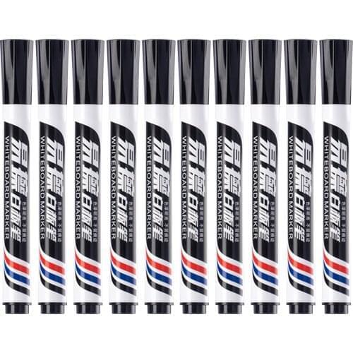 10 Pack Markers White Board Marker Pens Children Drawing Pen for School Classroom Office Home Stationery Supplies