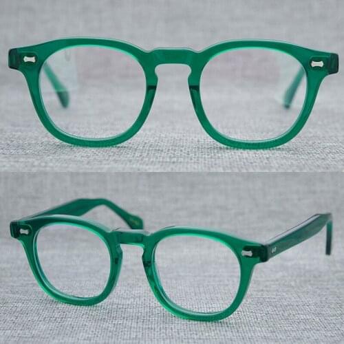 Handmade Acetate Glasses Frame Men Women Vintage Square Eye Glasses Retro Optical Myopia Eyeglasses Frames Clear Eyewear Oculos