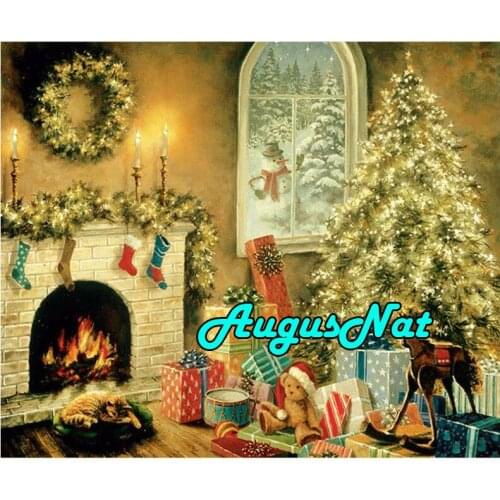Firewood diamond painting christmas tree daimond mosaic fireplace diamant borderie puzzle picture diamont embroidery sticker art