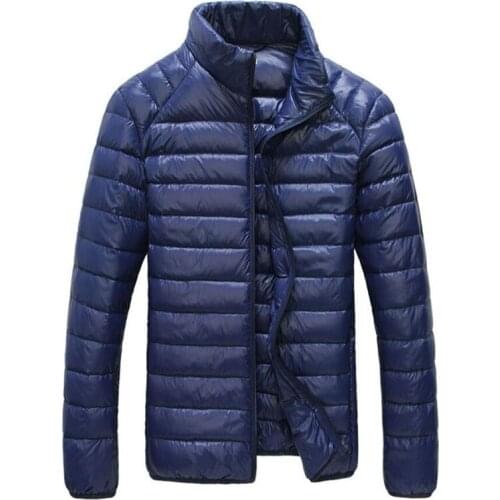2019 Autumn Winter White Duck Down Jacket Men Ultralight Portable Parkas Coat Casual Warm Windproof Jacket Male Plus Size 5XL
