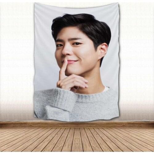 Kpop Park Bo Gum Wall Tapestry Home Decoration Wall Carpet Rectangular Modern Printing Fabric Yoga Mat Blanket Tapestry New