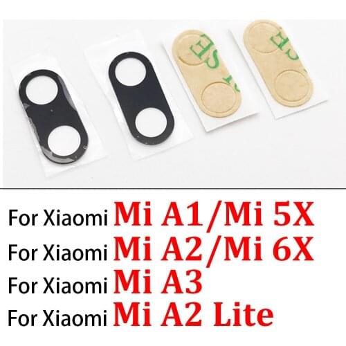 Back Camera Glass Lens Cover With Sticker For Xiaomi Mi A1/ Mi 5X Mi A2/ Mi 6X Mi A2 Lite A3 Max 2 Max 3 Mix 2 Mix 2S Mix 3 Mi11