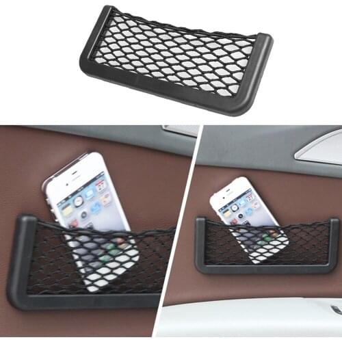 2019 New Car Net Pocket Storage Bag Seat Side Back Storage Net Bag Phone Holder Pocket Organizer 1pcs