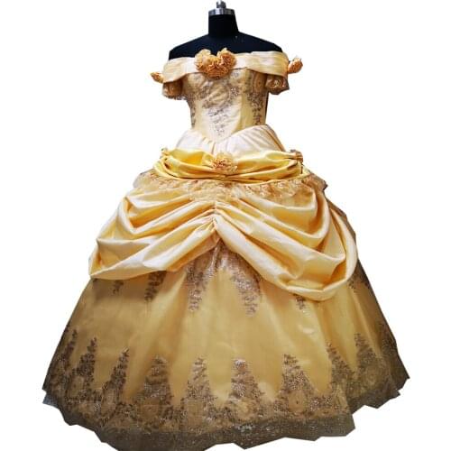 2020 New gold Vintage costumes 18th Duchess Retro medieval Renaissance Reenactment Theatre Civil war Victorian dress D-506