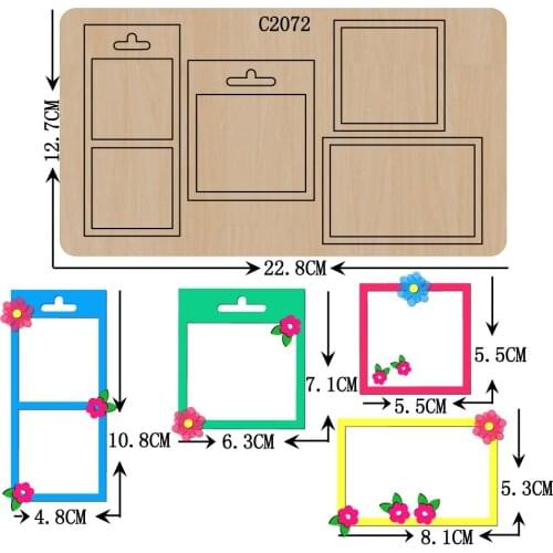 New Hanging cards, cards, photo albums Wooden die Scrapbooking C2072 Cutting Dies