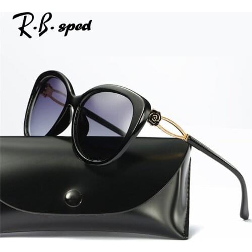 2017 New Polarized Oval Sunglasses Women Brand design Rose Frame Leisure sun glasses Classic Style Goggles Eyewear gafas de sol