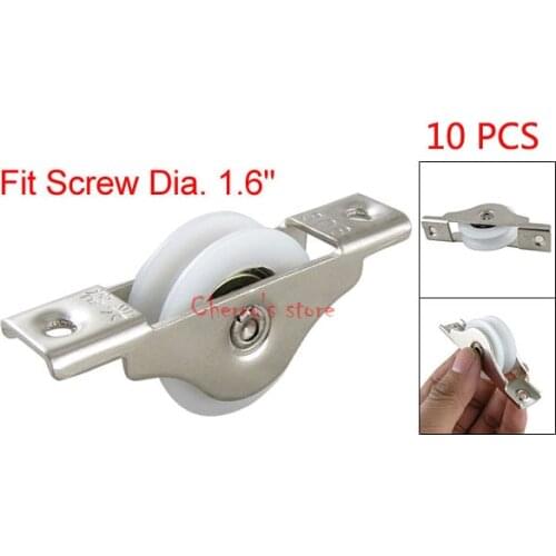 10 PCS/lot Home Wardrobe Slide Door 35mm Dia White Grooved Single Wheel Roller