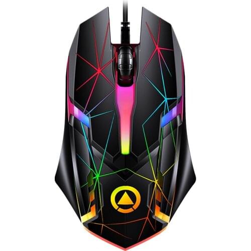 USB Wired Gaming Mouse RGB Light 1200DPI 3 Buttons Optical Mechanical Mouse For Office Desktops Laptop