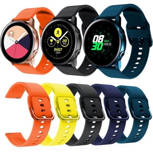 Silicone Sport Watch Band For Samsung Galaxy Watch Active 2 & Galaxy Active Smart Watch Wrist Strap For Galaxy 42mm Bracelet