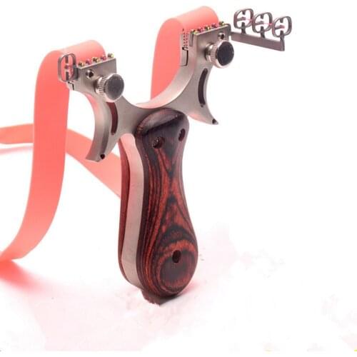 New Outdoor Hunting Slingshot Big Power Precision Singshot Catapultas With Slingshot Hunting Powerful Flat Rubber Band