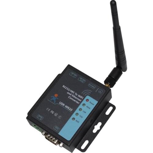 RS232 RS485 Serial To WiFi and Ethernet Converter USR-W610 Support TCP Server/TCP Client/UDP Server/UDP