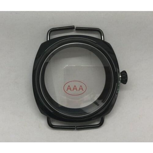 Sapphire crystal 316L stainless steel PVD watch case fit ETA6497/6498 Mechanical Hand Wind movement Watch accessories GR27-20