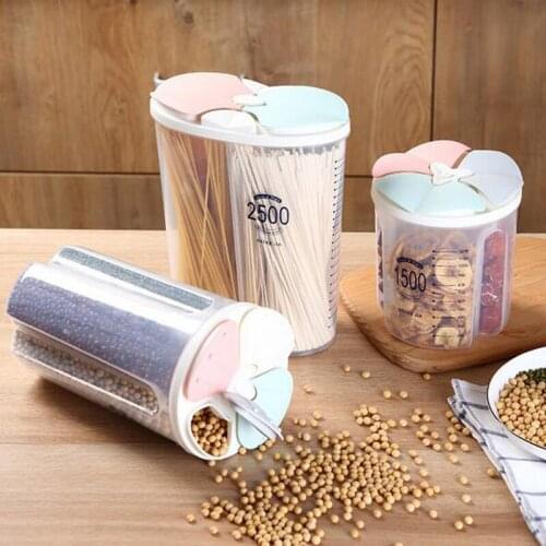 High quality and large capacity household food storage bin dry cereal food container sealed storage box