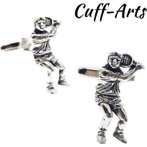 Cufflinks Mens Accessories 2018 Tennis Player Shaped Cuff Links Husband Gift Luxury Cufflinks FatherS Gifts C10065