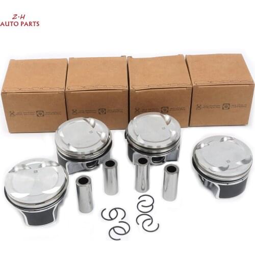 04E 107 065 HM 4PCS Pistons & Rings Set Pin 19MM For A4 A5 Q2 Q3 VW Tiguan Passat Sharan Beetle Skoda Superb Seat 1.4TSI EA211