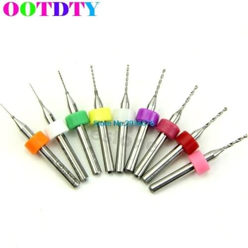 10Pcs/lot PCB Print Circuit Board Carbide Micro Drill Bits Tool 0.3mm to 1.2 mm APR3_10