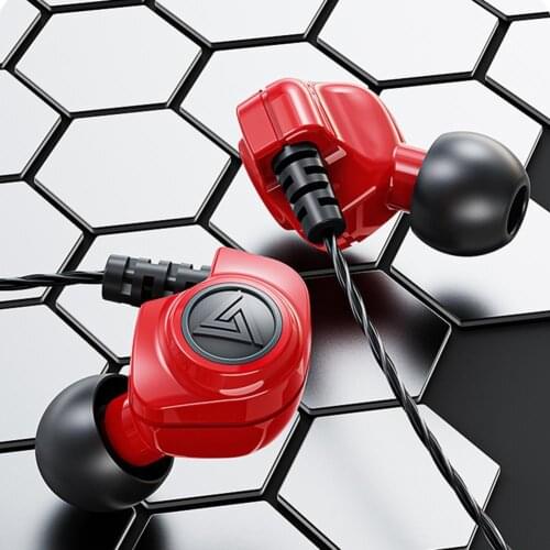 2Pcs SK5 Wired Earbuds Stylish Wire Control In-ear 3.5mm Detachable Earphones with Microphone for Sports