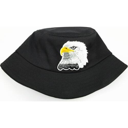 2021 Eagle Embroidery Cotton Bucket Hat Fisherman Hat Outdoor Travel Hat Sun Cap Hats for Men and Women 269