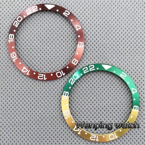 38mm Titanium bezel Insert Kit Automatic Mens Watch Case Wristwatch Part