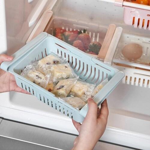 4 COLOR PP Collection Fridge Bins and Freezer Bins Refrigerator Organizer Refrigerator Pull-Out Storage Box Multi-Function