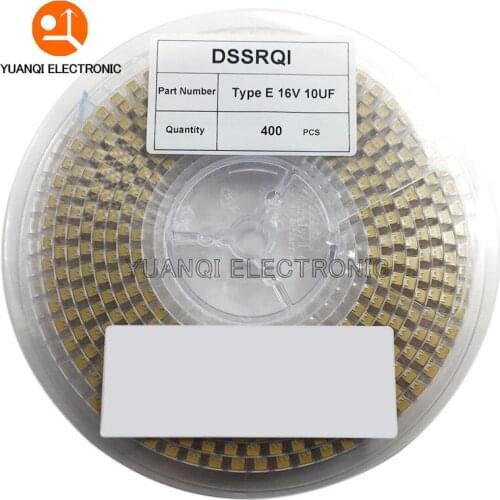 400pcs Type E 7343-43 100UF 1000UF SMD tantalum capacitor 6V 25V 107 108