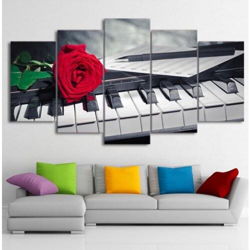 5pcs full spuare&round piano Red rose 5 diamond painting crystal Painting diamonds decorative 5d diy diamond embroidery kits