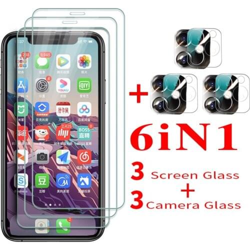 6 in1 for iphone 12 pro max 12 mini screen Protectors Tempered Glass For iphone 12 11 Camera Lens Film Protective Glass ipone