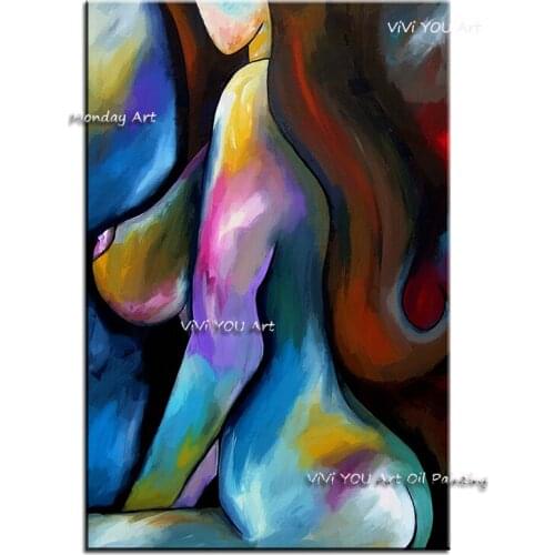 Abstract girls canvas art Handmade Picasso style oil painting modern abstract woman figures wall pictures for living room decor