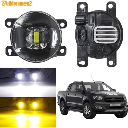Fog Light Accessories For Ford Ranger 2005-2015 30W 8000LM Car Front Bumper LED Lens Fog Lamp H11 12V White Yellow