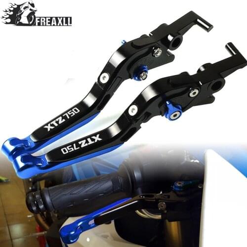 CNC Aluminum Motorcycle Extendable Handlebar Grips Adjustable Folding Brake Clutch Levers For YAMAHA XTZ750 XTZ 750 Super Tenere