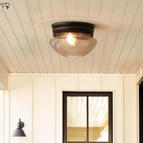 American Vintage Individual Ceiling Lamp Simple Minimalist Led Lights for Bedroom Aisle Corridor Balcony Hallway Living Room