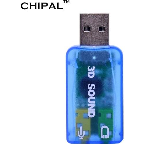 MJTEK Mini External 3D USB Sound Card 5.1 Channel Audio Card Adapter 3.5mm Speaker Microphone Earphone Interface for PC Computer