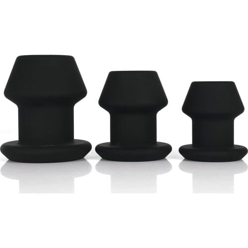 Adult Dildo Anal Plug Silicone Hollow Prostate Massager Anal Expanding Dilator Stimulator Anal Sex Toys For Women Men Sex Shop