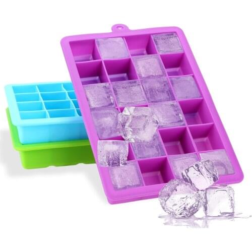 24-Hole Ice Cream Maker Square Shape Ice Tray Silicone Ice Cube Mold Bar Party Cocktail Whisky DIY Ice Mold Kitchen Tools