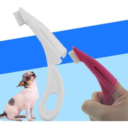 Hot Selling Soft Pet Finger Toothbrush Teddy Dog Brush Bad Breath Tartar Teeth Care Dog Cat Cleaning Supplies Soft Tooth Brush