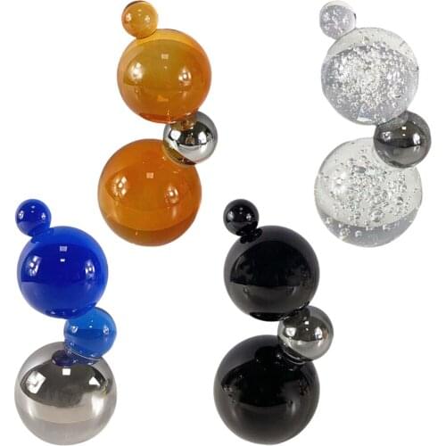 Crystal Ball Statues Home Decor Modern Decorative Ornaments for Living Room, Bedroom, Office Desktop, TV Cabinet Decor