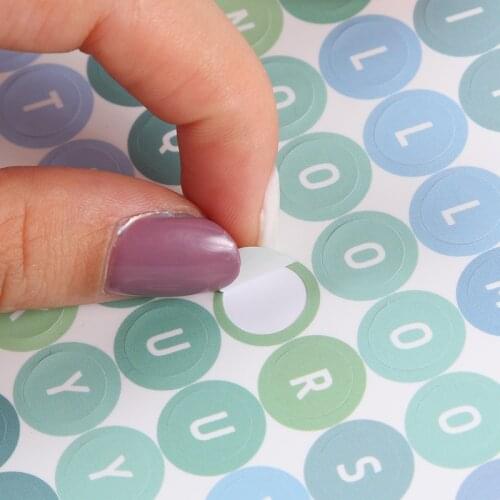 Ins color numeric alphabet lovely girl sticker DIY scrapbooking happy planner creative junk magazine envelope sealing sticker