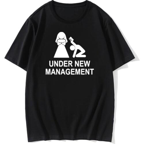 Under Fun Management Bachelor Wedding Party Mens T-Shirt Groom T Shirt Men Funny Short Sleeve O Neck Cotton Casual Top Tee