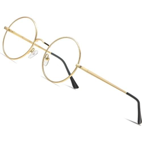 AOFLY BRAND DESIGN Vintage Blue Light Blocking Glasses Men Women Round Alloy Optical Frame Male Gaming Computer Eyewear Female