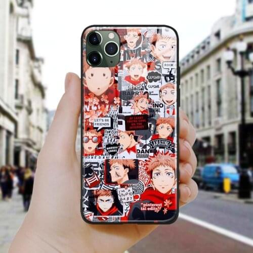 Itadori Yuji Jujutsu Kaisen Soft Silicone Glass Phone Case Cover Shell For iPhone SE 6 6s 7 8 Plus X XR XS 11 12 Mini Pro Max