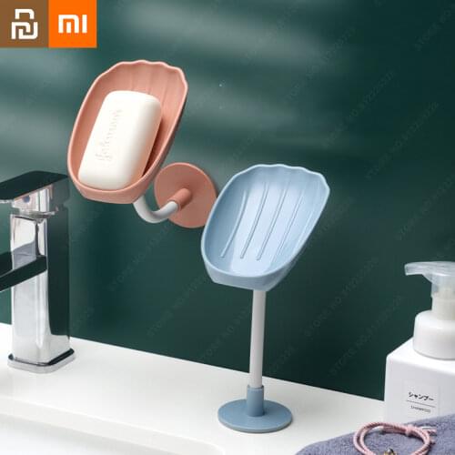 Xiaomi Wall Mounted Drain Soap Box Free Perforated Racks Household Soap Box Toilet Water Soap Box Bathroom Storage Tools Youpin