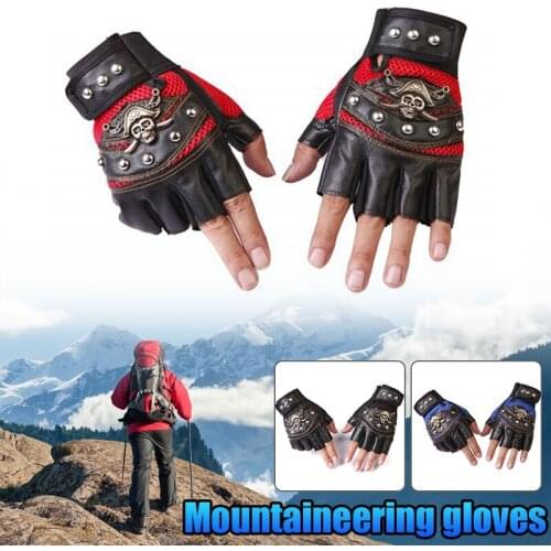 Half-Finger Gloves Motorcycle Riding Gloves Wear-Resistant Outdoor Half-Finger Gloves Durable Hiking Riding Gloves Sports