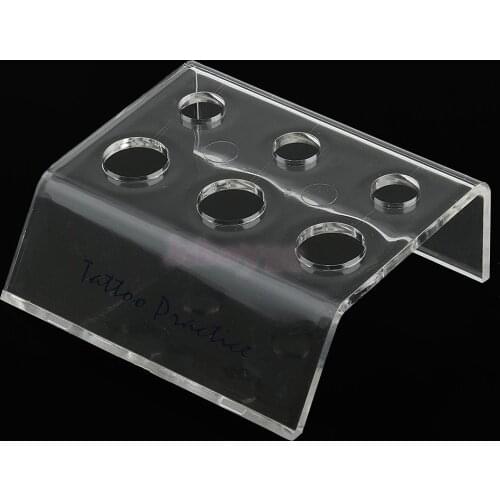 Plastic Tattoo Pigment Ink Cup Holder Stand 6 Holes Shelf Rack Tattoo Supplies
