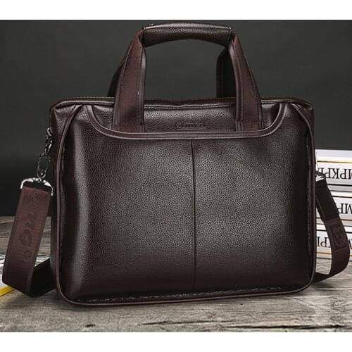 Mens Briefcase Soft Leather Laptop Shoulder Bags Men Briefcase Messenger Crossbody Bags For Male Handbags
