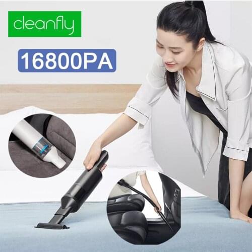 2020 Cleanfly FV2 Portable Vaccum Cleaner Car Hand Helded for home wireless Mini Dust Catcher Collector 16800Pa Suction