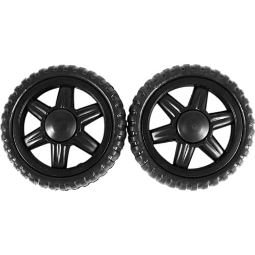 Rubber Hot Wheel Travelling Luggage Cart - Black (2 Pieces)