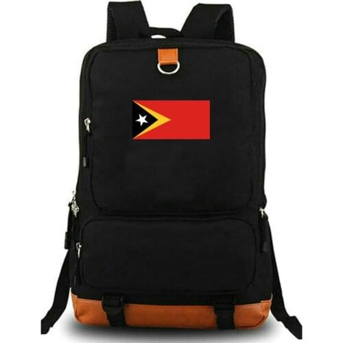 Timor Leste Backpack Flag Schoolbag TLS Country Banner Rucksack Satchel School Bag Laptop Day Pack